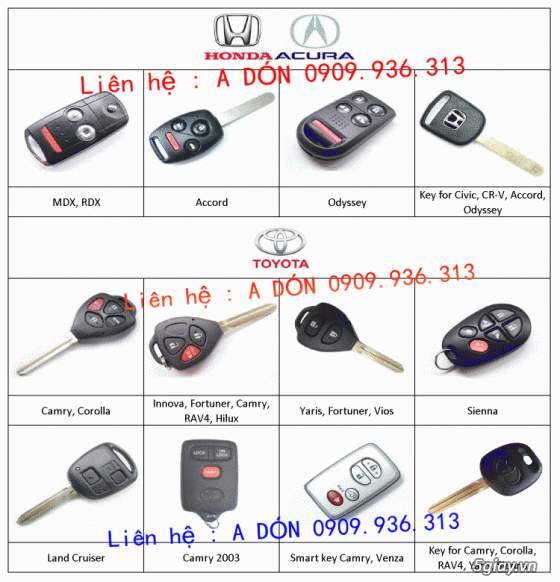 Làm các loại chìa khóa xe ô tô remote ô tô các loại giá rẻ - 6