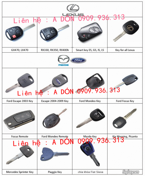 Làm các loại chìa khóa xe ô tô remote ô tô các loại giá rẻ - 7