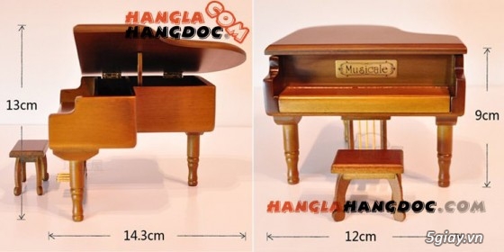 Hộp nhạc MP3 piano pha lê (cỡ đại), hộp nhạc máy hát đĩa , dương cầm gỗ ngang giá rẻ - 15