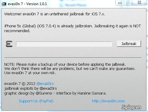 Hướng dẫn cách Restore iOS 7.0.4 trên iPhone4/4s/5/5s, iPad - 9446