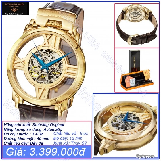 Đồng hồ Stuhrling Original chính hãng xách tay USA - Sale 30-40% - 8