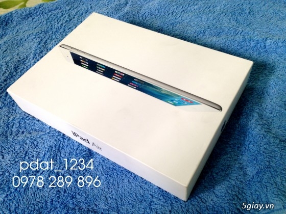 Ipad Air 16Gb wifi White, fullbox, mới 99%, Bảo hành 10/12/2014, giá 9.7 triệu