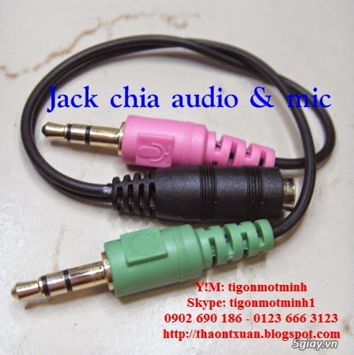 Jack chuyển 2.5, 3.5, 6.3 và dây cáp nối dài cho tai nghe, loa