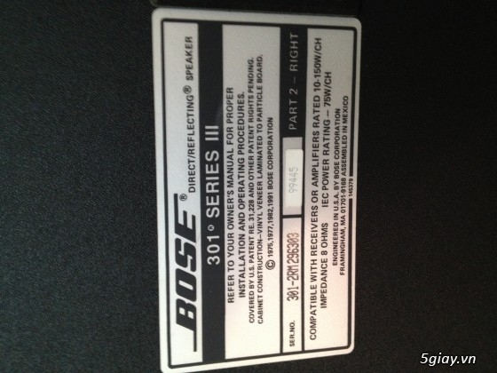 Cần bán loa Bose 301 Seri III !!! - 2