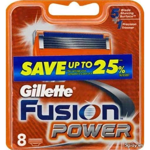 Lưỡi cạo râu Gillette Fusion gồm có 8 lưỡi thay