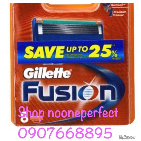 Lưỡi cạo râu Gillette Fusion gồm có 8 lưỡi thay - 2