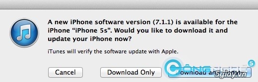 Apple cho phép người dùng cập nhật lên iOS 7.1.1 ngay bây giờ