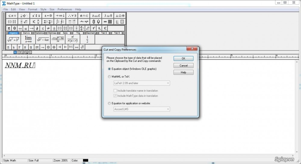 Download MathType 6.9 - phần mềm gõ công thức Toán tốt nhất trên Word - 15392
