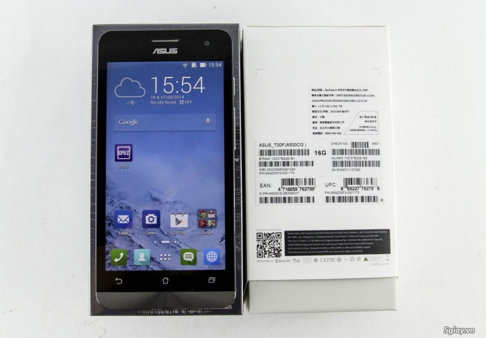 Trên tay điện thoại ASUS Zenfone 5 [Lõi kép 2GHz, Ram 2G, 16Gb] - Android 4.3 Speed