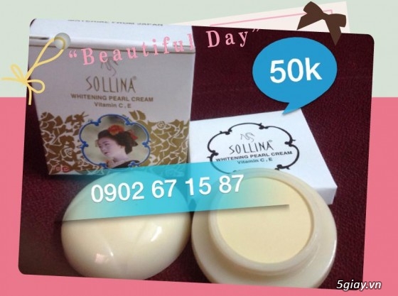 Kem làm trắng da mặt chính hãng Sollina 50k/hộp