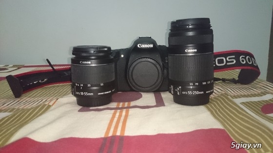 Canon EOS 60D + EFS 18-55 +EFS 55-250 + Tripod SLIK F740 Hàng xách tay Japan!!! - 4