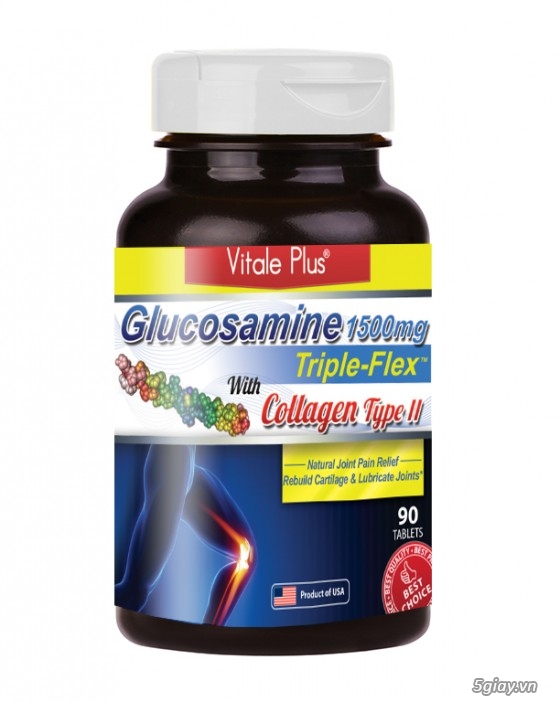 glucosamine 1500mg with collagen type II, MSM, Chondroitin. 5giay