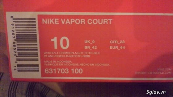 Bán lại giày Nike Vapor Court size 44 mua tại Nike Store chính hãng new 100% fullbox - 3