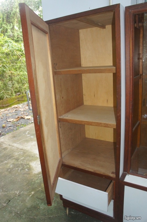 Giường Tầng bằng gỗ tự nhiên (gỗ dầu gió) và Tủ quần áo (ván ép + mica) - 6