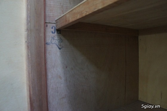 Giường Tầng bằng gỗ tự nhiên (gỗ dầu gió) và Tủ quần áo (ván ép + mica) - 8
