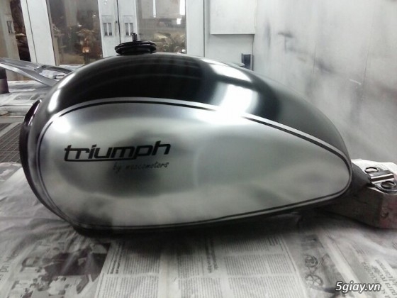 Nhận gò bình xăng cafe racer - 6