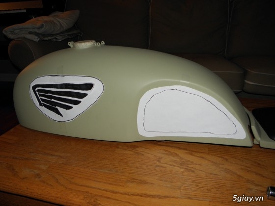 Nhận gò bình xăng cafe racer - 10