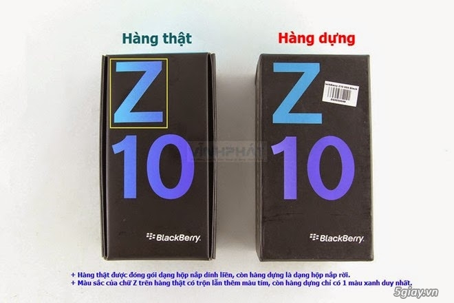 Phân biệt Blackberry Z10 thật giả