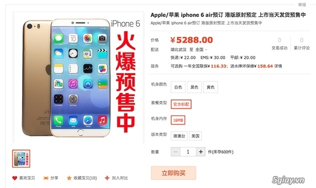 "Cò công nghệ" đã nhận đặt hàng trước iPhone 6 với giá 18 triệu đồng - 26670