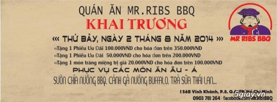 Quán ăn Mr.Ribs BBQ - chuyên sườn chìa nướng, trà sữa Thái Lan, panna cotta... - 1