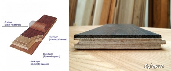Sàn gỗ tự nhiên kỹ thuật cao gía hấp dẫn nhất trên thị trường (gỗ thật ko sợ nước) - 1