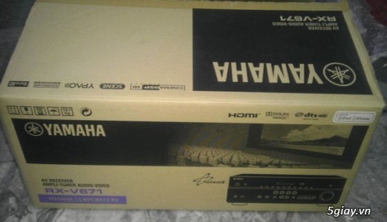 YAMAHA RX-V671 màu đen 7.1 TRUE-HD, HDMI 1.4 có 3D. Full box 6,5 triệu - 4