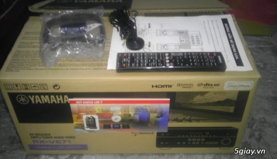 YAMAHA RX-V671 màu đen 7.1 TRUE-HD, HDMI 1.4 có 3D. Full box 6,5 triệu - 6