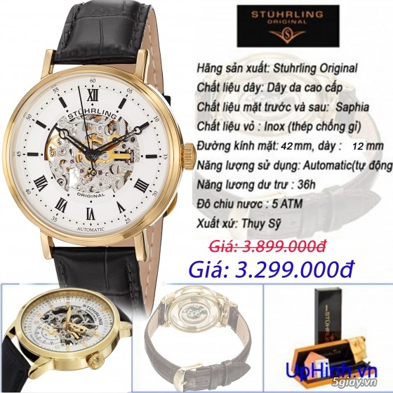 Đồng hồ xách tay từ Mỹ chính hãng hiệu Stuhrling, Skagen. - 5