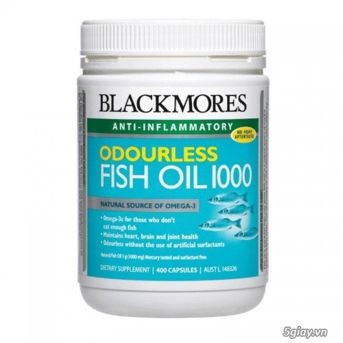 Dầu cá không mùi Blackmores Omega 3 Fish Oil 1000mg 400 viên giá tốt nhất