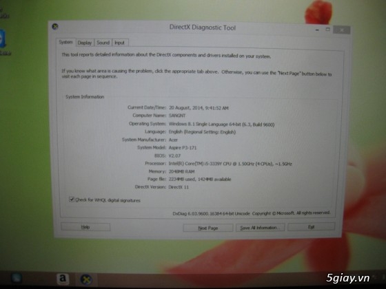 Kẹt tiền bán Laptop Acer Aspire P3-171 cấu hình cực mạnh ,giá lại cực rẻ - 7