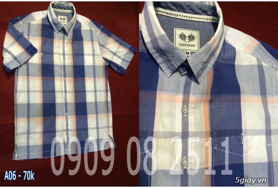 Thanh lý Sơ mi caro Nam trẻ trung, áo thun, quần jeans v.v.. giá rẻ chơi lễ!!! - 1