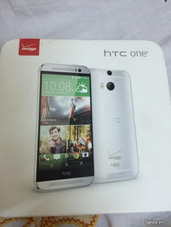HTC one M8 màu silver hàng Verizon Mỹ, giá tốt..new 100% fullbox.