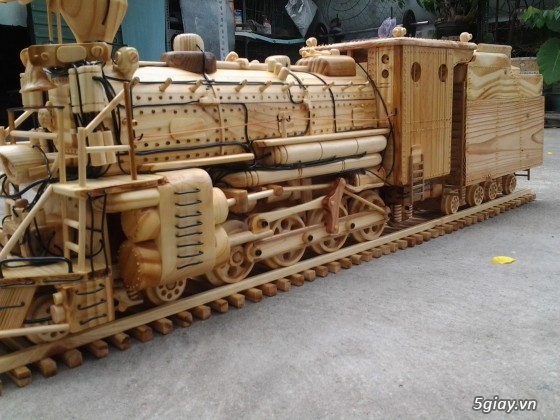 Bán đầu xe lửa mô hình gỗ. - 3