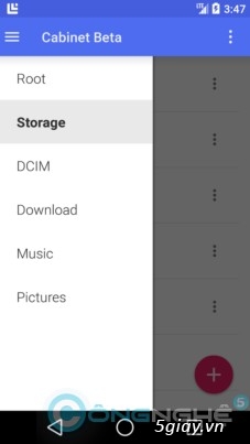 Carbinet Beta, Sliding Explorer: 2 ứng dụng quản lý file giao diện Material Design - 29935