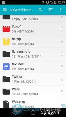 Carbinet Beta, Sliding Explorer: 2 ứng dụng quản lý file giao diện Material Design - 29937