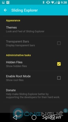 Carbinet Beta, Sliding Explorer: 2 ứng dụng quản lý file giao diện Material Design - 29939