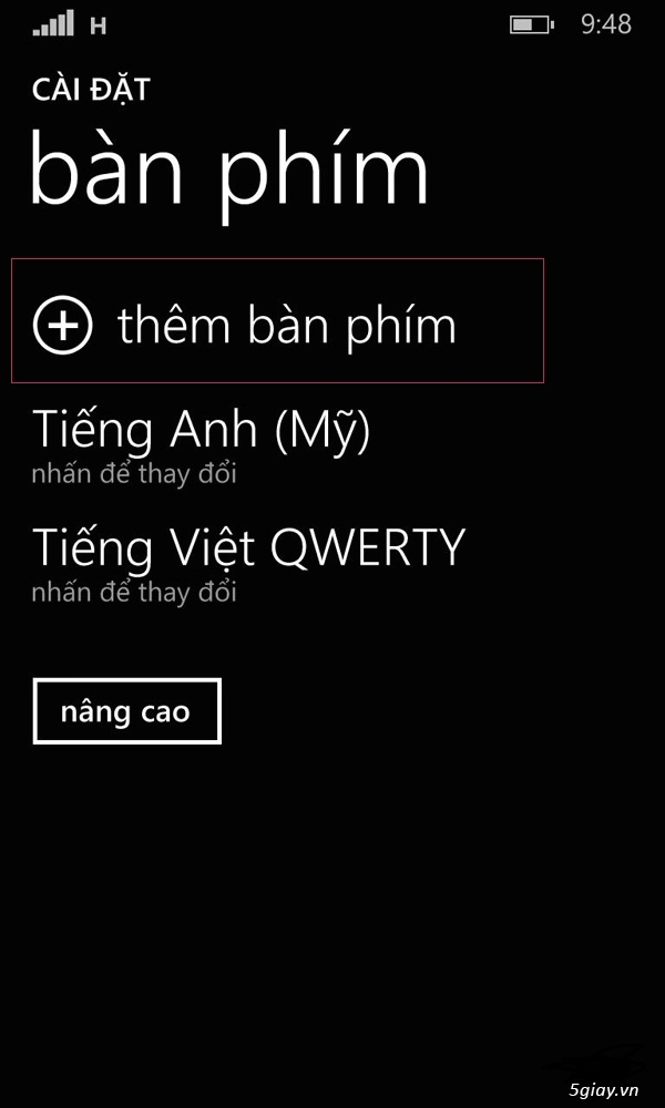 Chuyển sang bàn phím Telex trên Windows Phone 8.1 - 27256