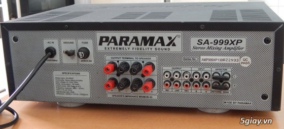 Thanh lý ampli Karaoke  PARAMAX SA-999XP và Arirang SPA-203GE - 1