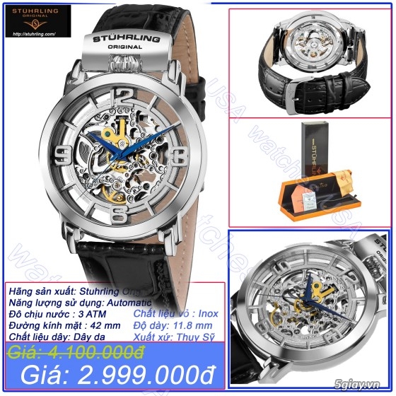 Đồng hồ Stuhrling Original chính hãng xách tay USA - Sale 30-40% - 2