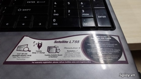 Cần bán Laptop Toshiba L755 - 1