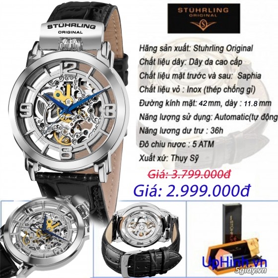 Đồng hồ xách tay từ Mỹ chính hãng hiệu Stuhrling, Skagen. - 2
