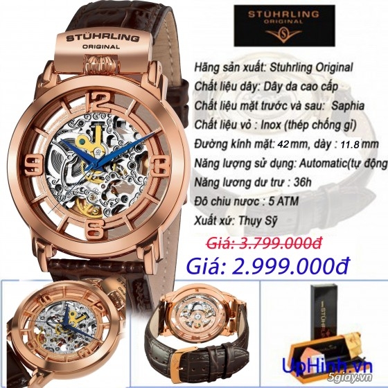 Đồng hồ xách tay từ Mỹ chính hãng hiệu Stuhrling, Skagen. - 1