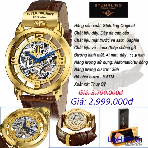 Đồng hồ xách tay từ Mỹ chính hãng hiệu Stuhrling, Skagen.