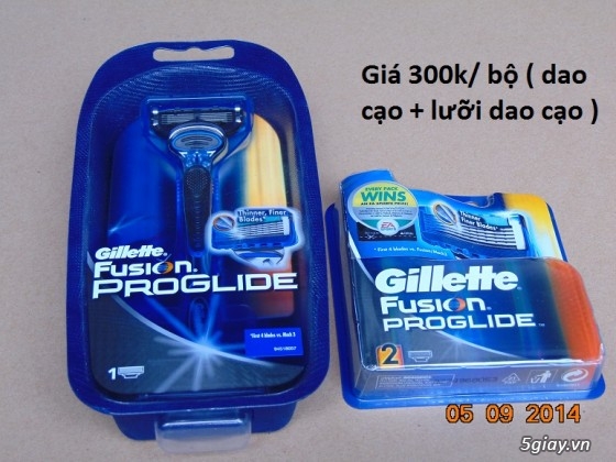 Thanh lý 2 bộ dao cạo râu Gillette Fusion ProGlide ( loại sử dụng pin và không pin )