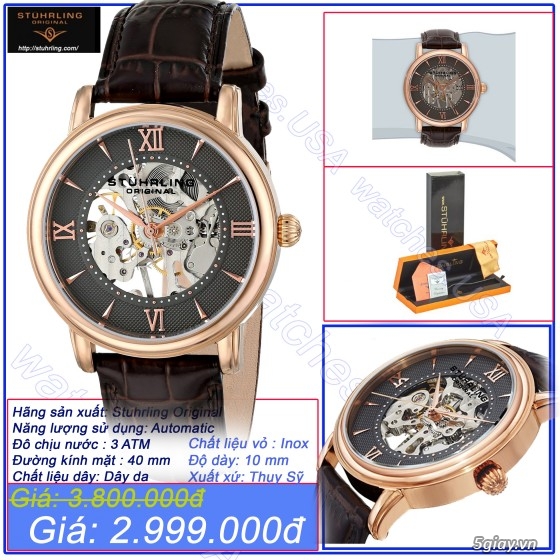 Đồng hồ Stuhrling Original chính hãng xách tay USA - Sale 30-40% - 4