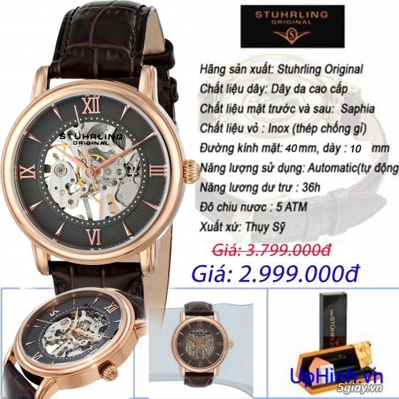 Đồng hồ xách tay từ Mỹ chính hãng hiệu Stuhrling, Skagen. - 3