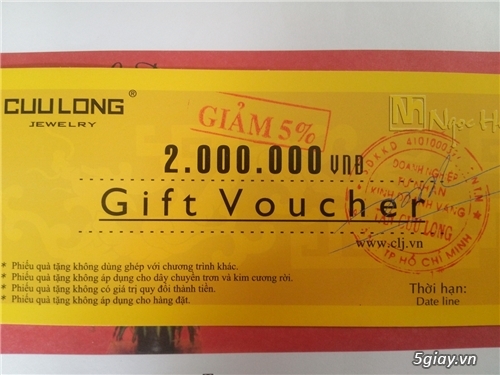 Hcm Gift Voucher 2 Triệu Viên Kim Cương 2li Tại Cửu Long Gift Voucher 2 Triệu Viên Kim Cương 2li Tại Cửu Long Jewelry 900k
