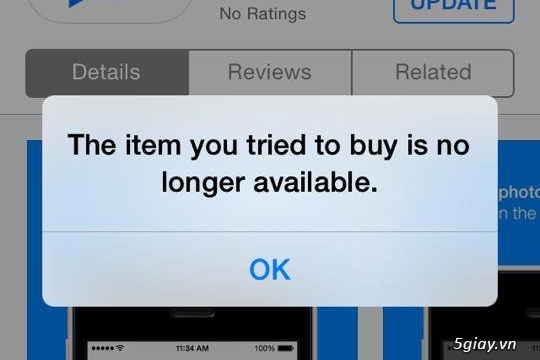 App Store gặp lỗi lạ không cho tải ứng dụng - 32315