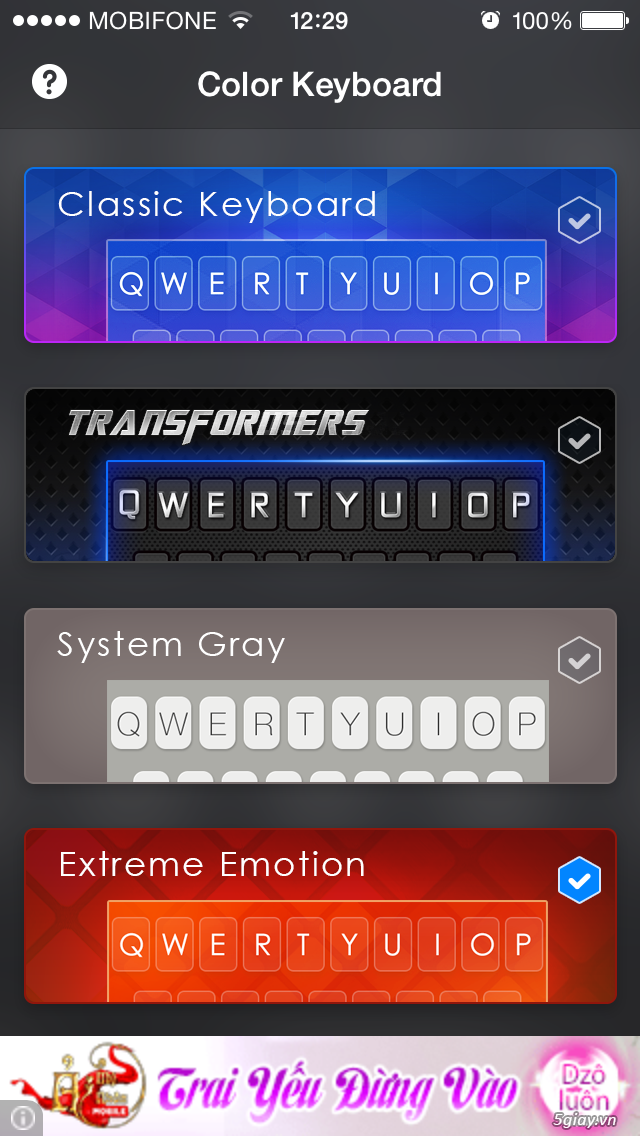 Bàn phím đầy màu sắc dành cho iOS 8 - 37124
