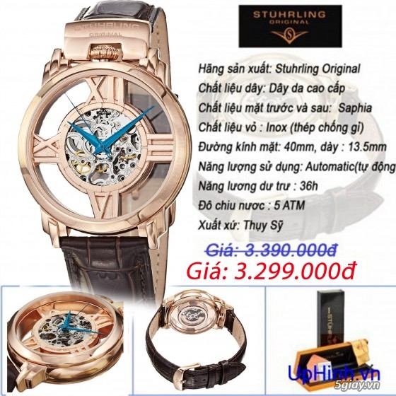 Đồng hồ xách tay từ Mỹ chính hãng hiệu Stuhrling, Skagen. - 2